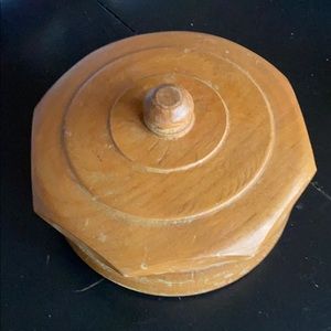 Wooden antique covered dish